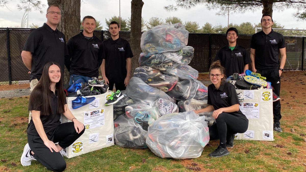 The Health and Physical Education Club collected over 400 pairs of shoes. For their first shoe drive, this far exceeded their expectations. - Photo courtesy of Trevor Hahn