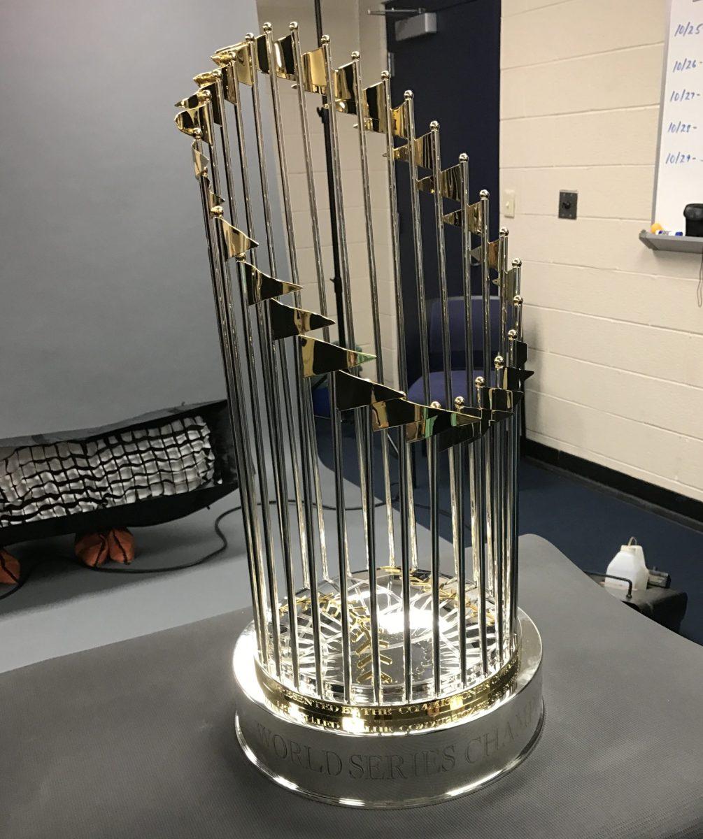 The MLB World Series trophy. The Los Angeles Dodgers beat the Tampa Bay Rays in the 2020 World Series 4-2. - Photo / flickr user Arturo Pardavila III 