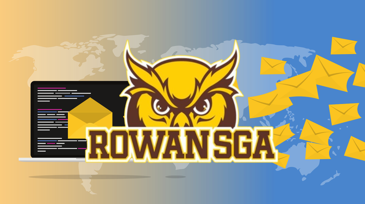 Rowan SGA responds to student behavior on a student-wide email chain. The original email was sent by a graduate student soliciting participants for a survey on their academic experiences at Rowan. - Graphics from Rowan SGA, Pixabay