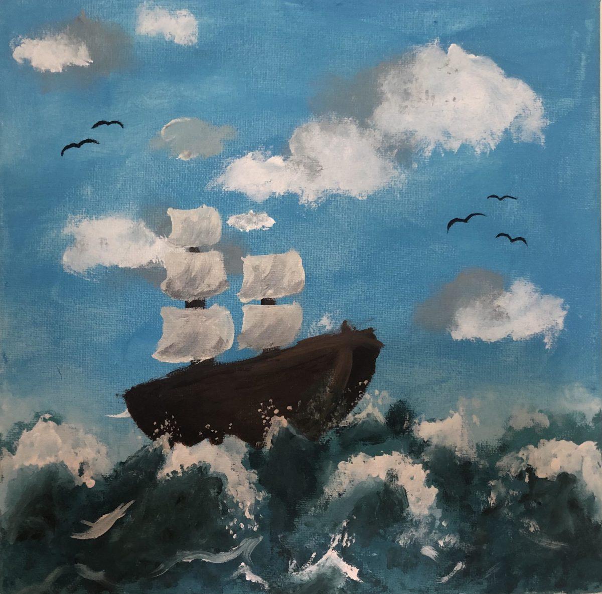 This is a painting VanDewater did last week to practice painting water. VanDewater discusses the importance of building confidence in your feelings, beliefs and abilities. - Editor-in-Chief / Kalie VanDewater