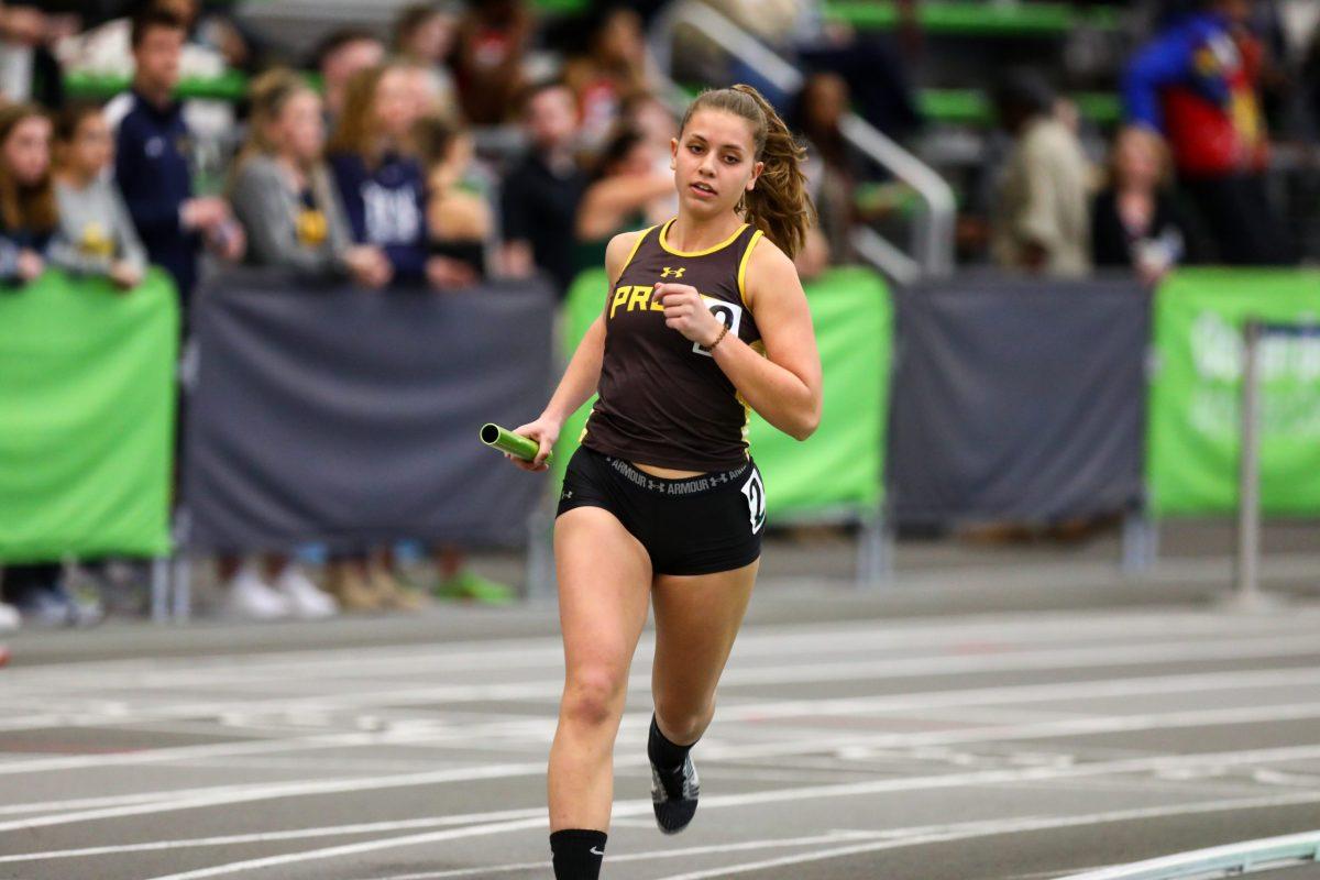 Lindsey Hofschneider during a meet. Hofschneider is a junior distance runner for the team. - Photo / Rowan Athletics 