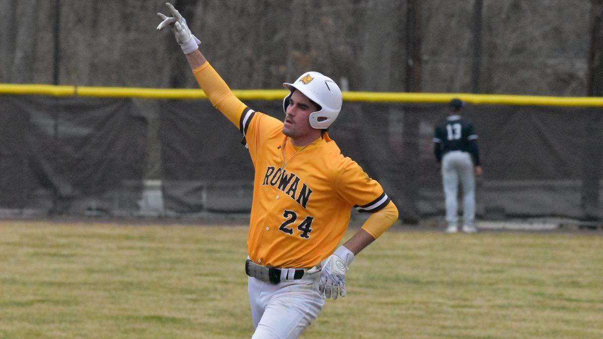 Junior Ryan Murphy rounding the bases. Murphy has hit three home runs during Rowan's first four games. - Photo / Nick Feldman via Rowan Athletics