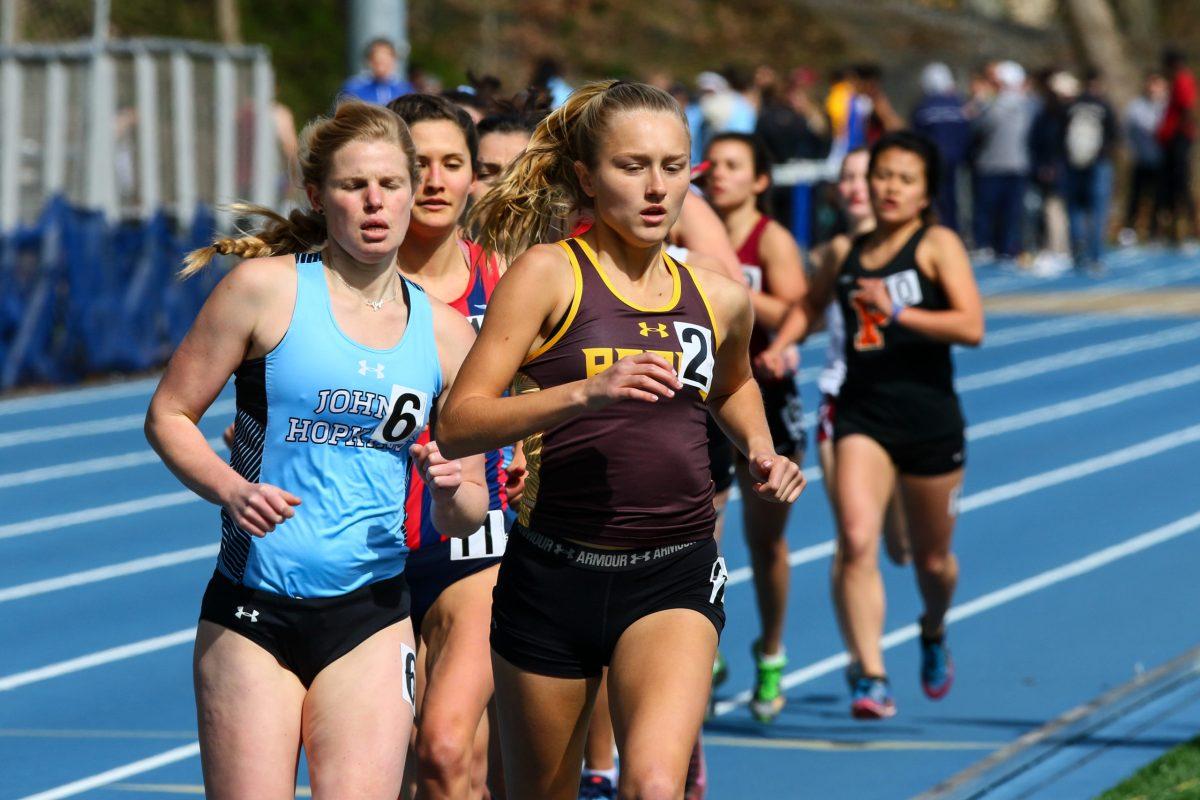 Senior team captain Alyssa Sanders runs during a meet. - Photo / Rowan Athletics 