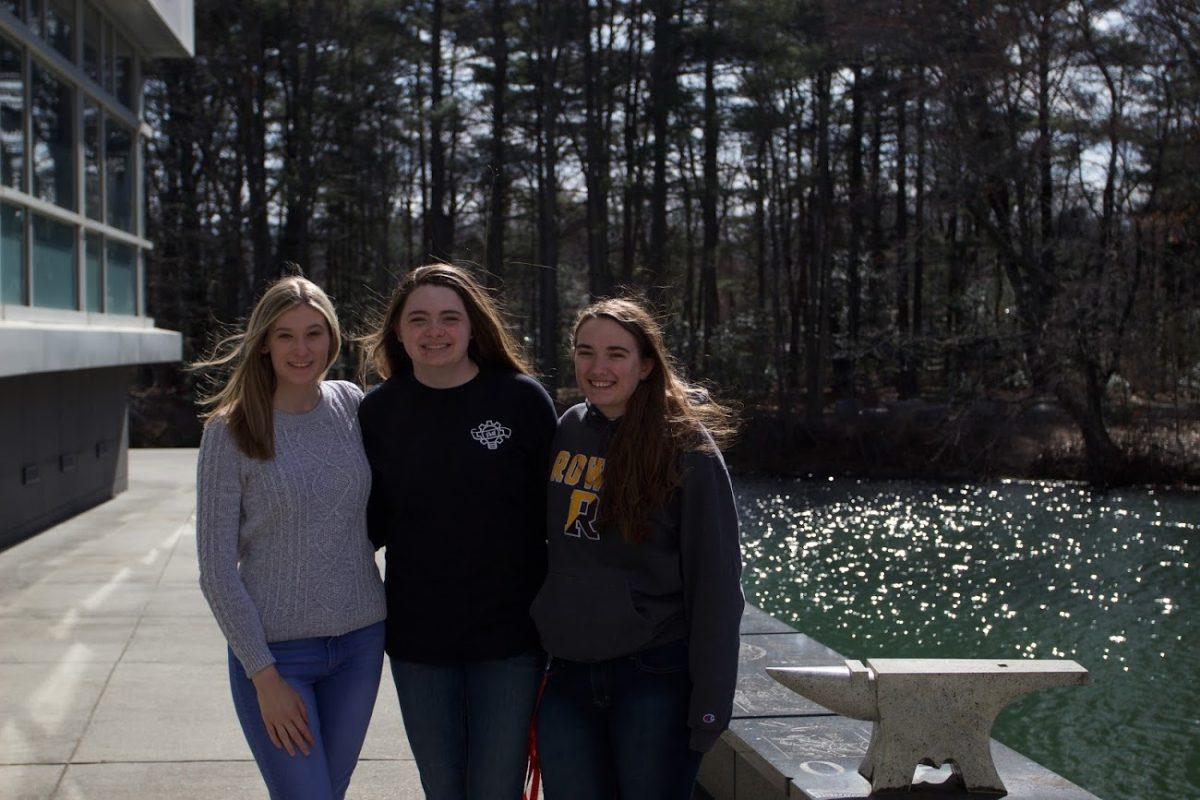 President Courtney Lemasney, Events Chair Hayley Shuster and Service Chair Allison West of Rowan's Society of Women Engineers discuss the importance of supporting females in the engineering industry. - Multimedia Editor / Alex Rossen 