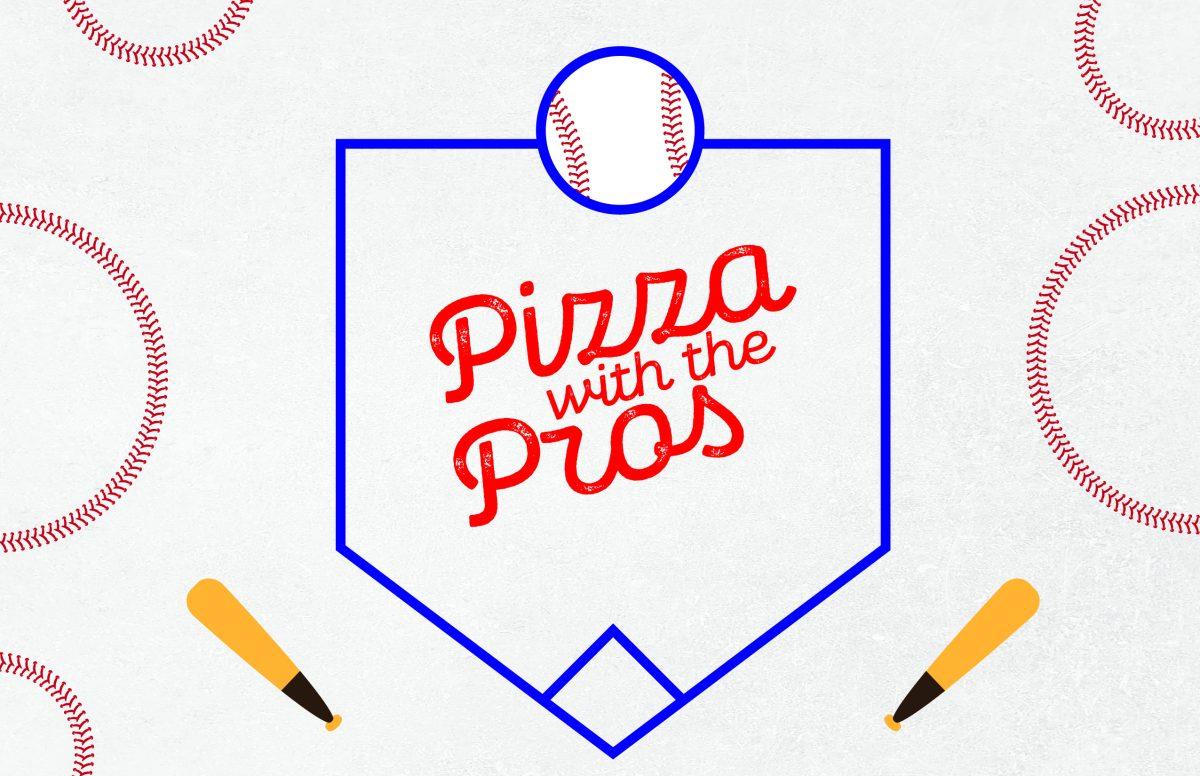 Special logo for Rowan's “Pizza with the Pros” announcement. - Graphics Editor / Jana Jackstis