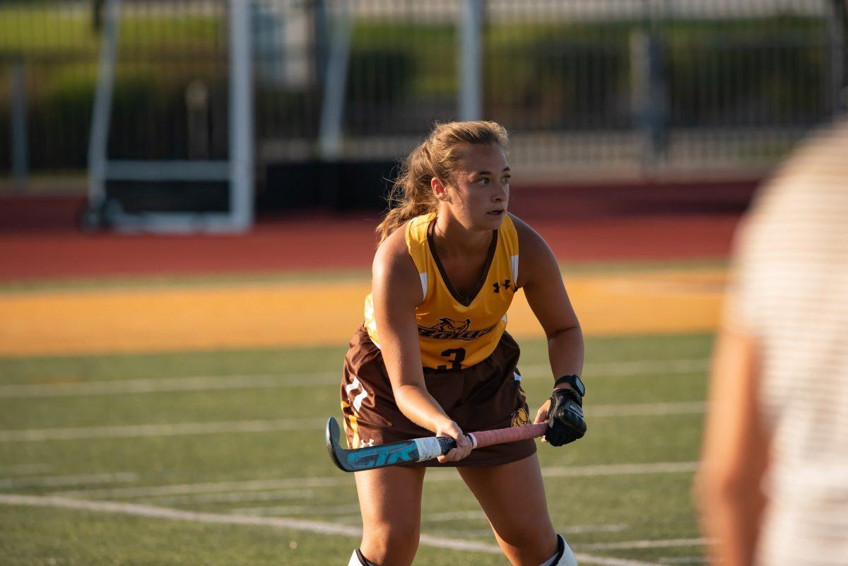 Rowan's Dayna DeVincentz during the John Hopkins game earlier this month. DeVincentz is using her fourth year of eligibility to play this season. Saturday, Sept. 11, 2021. - Multimedia Editor / Nick Feldman 