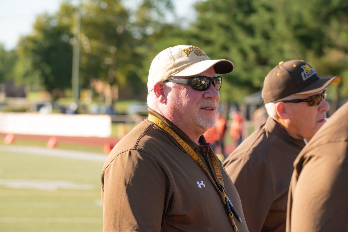 Rowan football's head coach Jay Accorsi before the game against Widener last Saturday. Rowan was defeated by Widener 22-27. - Multimedia Editor / Nick Feldman