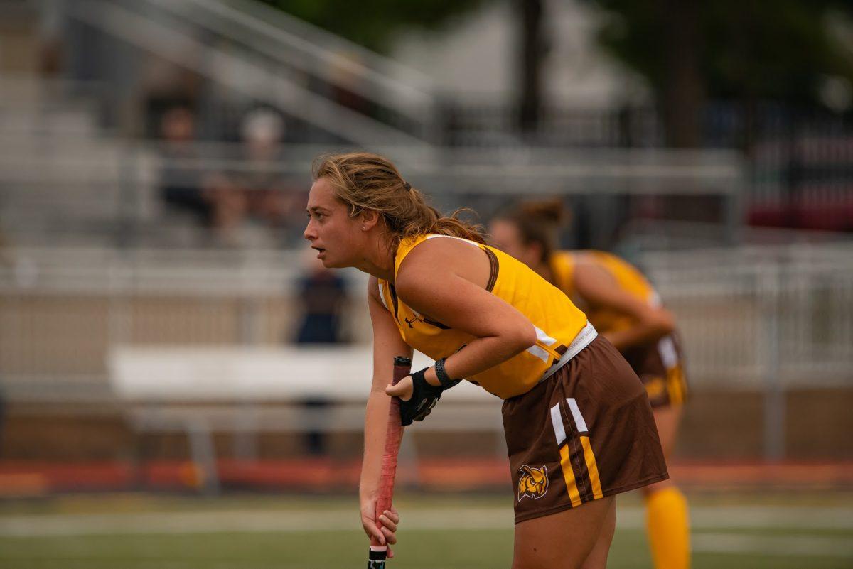 Rowan's Dayna DeVincentz during a game earlier this season. DeVincentz has been on of the captains on the team this season. Saturday, Oct. 9, 2021. - Multimedia Editor / Nick Feldman