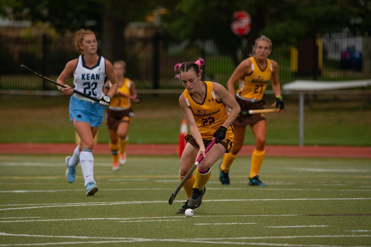 Rowan's Krystyna Hovell dribbling up the fireld with Julia Caavicchio following behind her in a game earlier this month. Hovell and Cavicchio  combined for three goals in the game against Arcadia. Saturday, Oct. 9, 2021. - Multimedia Editor / Nick Feldman