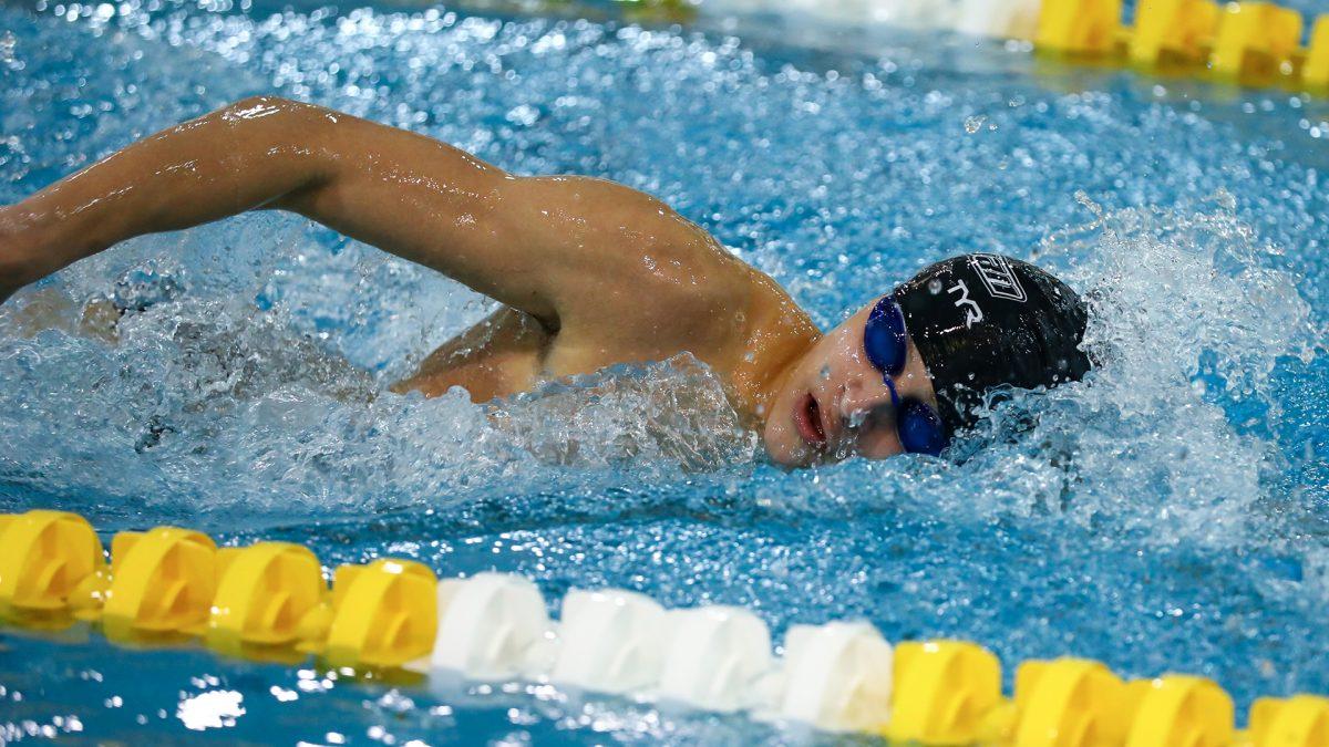 Rowan's Joe Rucci during a meet earlier in his career. Rucci would win both his individual races in Rowan's first meet on the season last Saturday. - Photo / Rowan Athletics. 