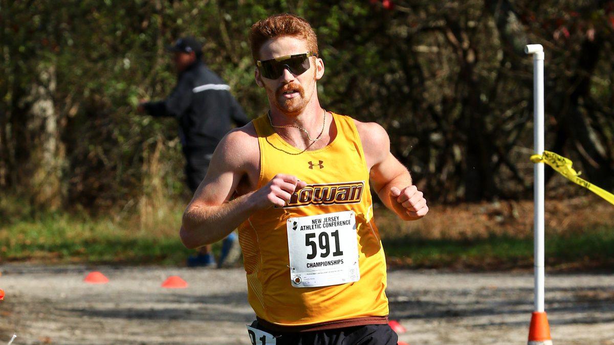 Rowan's Korey Greene during a NJAC Championship meet earlier in his career. Greene and the team are looking towards this year's NJAC Championship this weekend. - Photo / Rowan Athletics