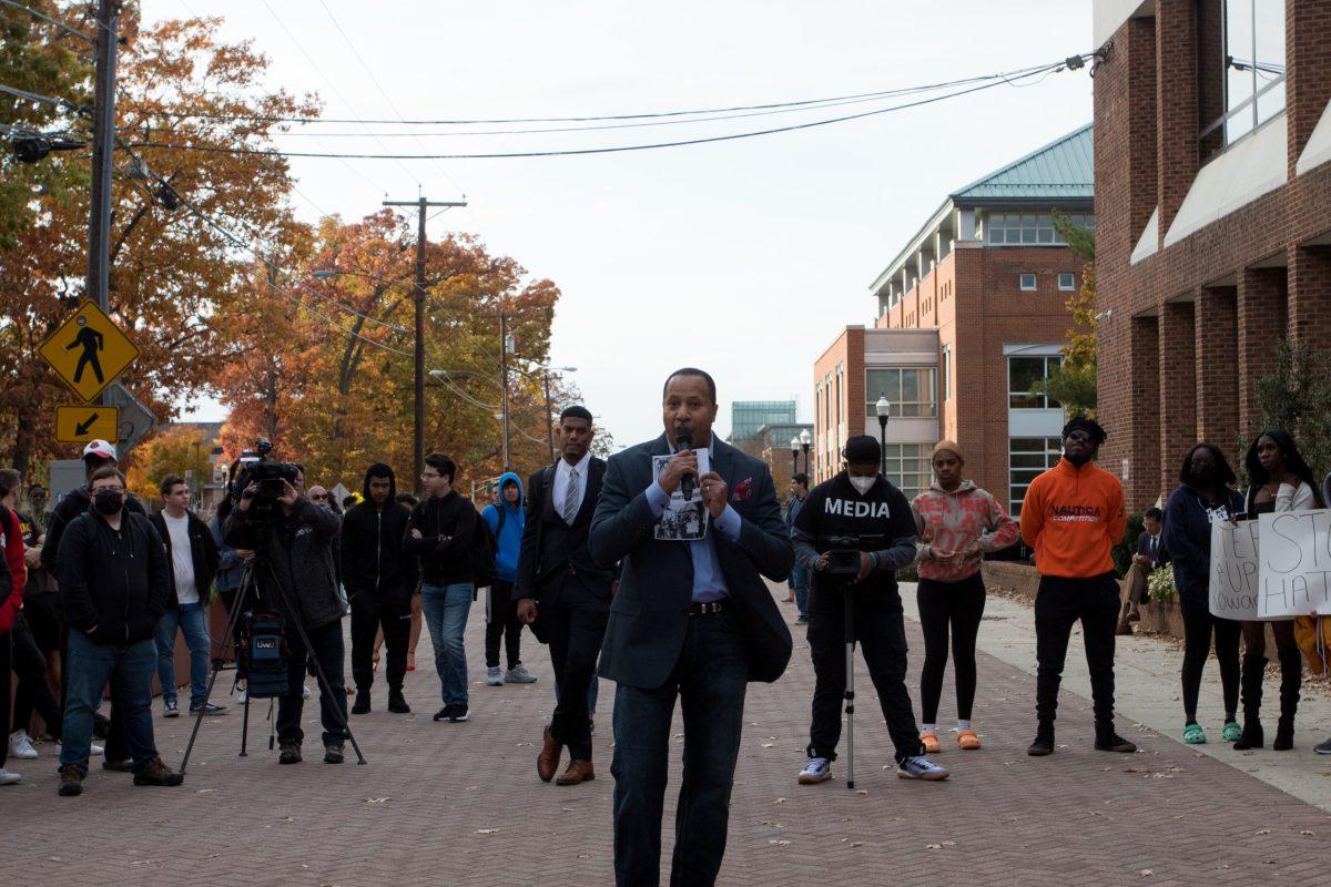 Terence Jones at the Black Students Matter rally. -Photo via Multimedia Editor / Alex Rossen