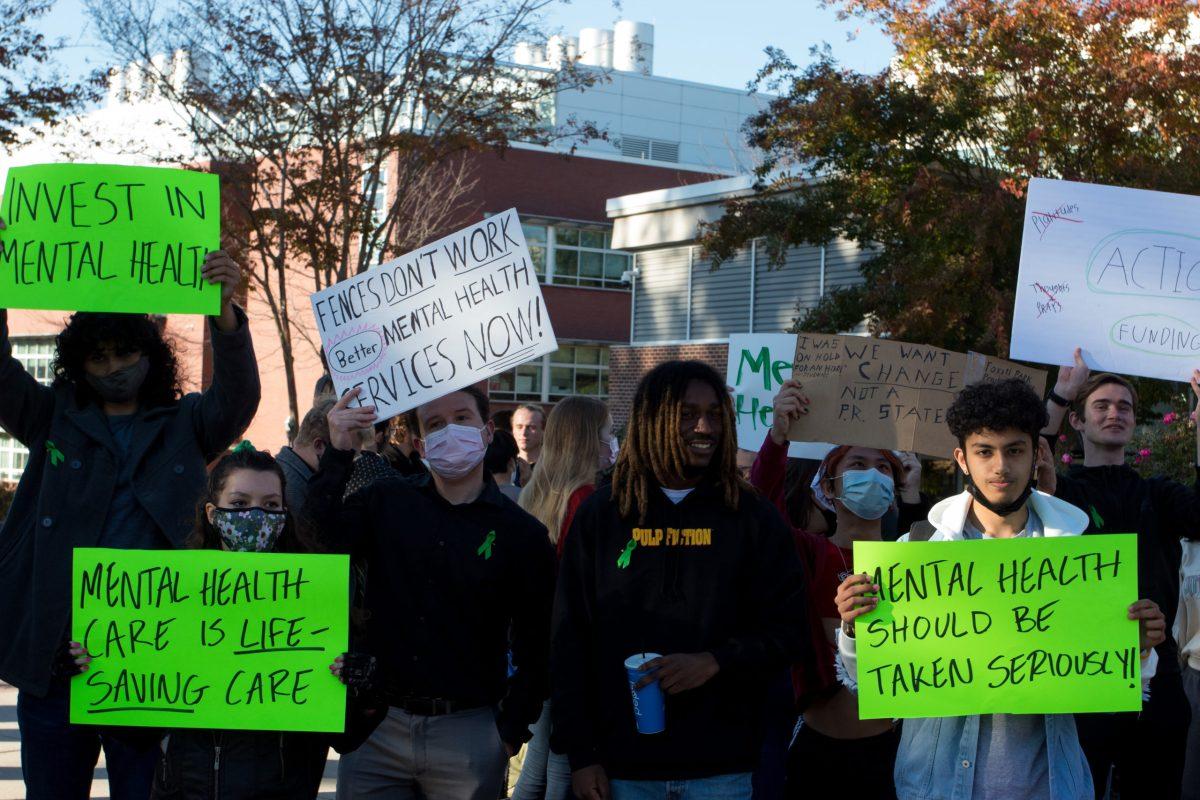 The rally was held Monday, Nov. 8, outside Savitz Hall. - Multimedia Editor / Alex Rossen