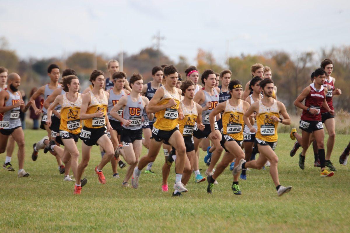 Rowan's men's cross country during the NCAA Division III Metro Regional Meet. The team would place fourth in the meet. Saturday, Nov. 13, 2021. - Staff Photographer / Lee Kotzen