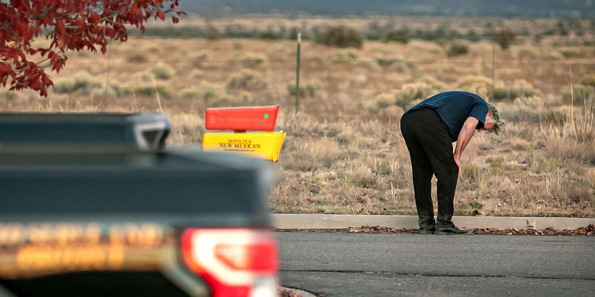 Alec Baldwin is pictured in the parking lot outside the Santa Fe County Sheriff's offices on Thursday. / Photo via today.com