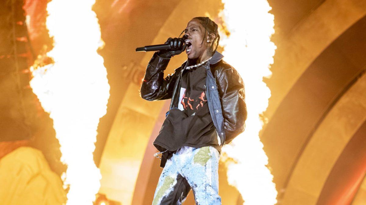 Travis Scott performing his high-energy setlist during the Astroworld Festival Friday night. / Photo via complex.com