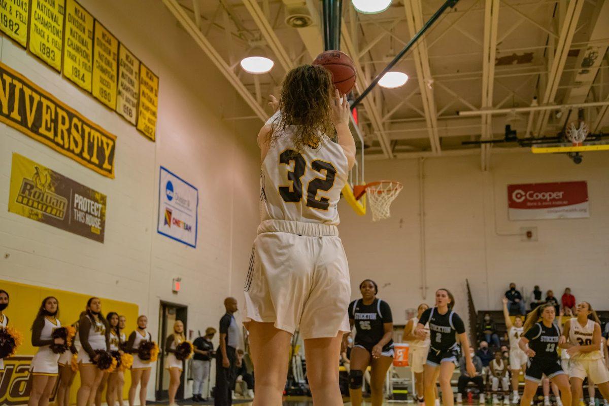 Rowan's Savanna Holt taking a three from the corner. Holt has been a continuous contributing factor in Rowan's success this season from off the bench. Wednesday, Dec. 1, 2021. - Multimedia Editor / Nick Feldman