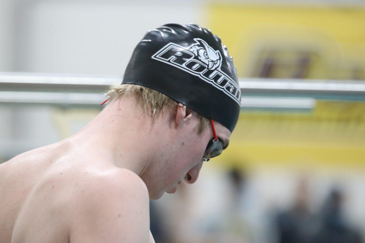 A Rowan swimmer prior to a race. Saturday, Jan. 22, 2022. - Multimedia Editor / Lee Kotzen