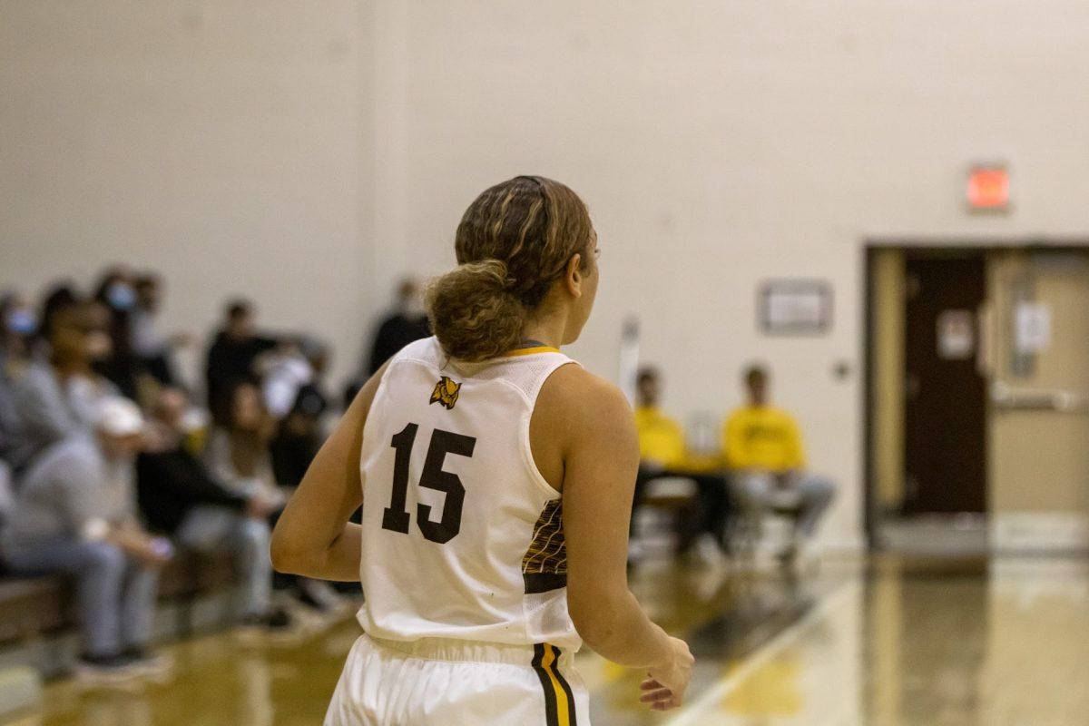 Dakota Adams during a game. Adams is one of Rowan women's basketball's top scorers, rebounders, and leads the team in blocks. Monday, Jan. 31, 2022. - Multimedia Editor / Lee Kotzen