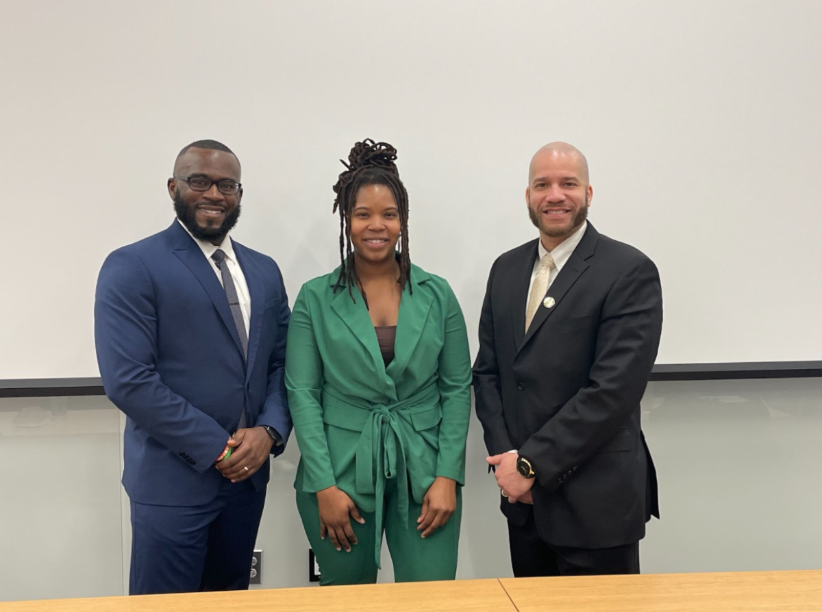 Stephen Robinson (left), Dr. Shakeilla Howell (middle), and Dr. Murray (right). -Photo via / Mya Calderon