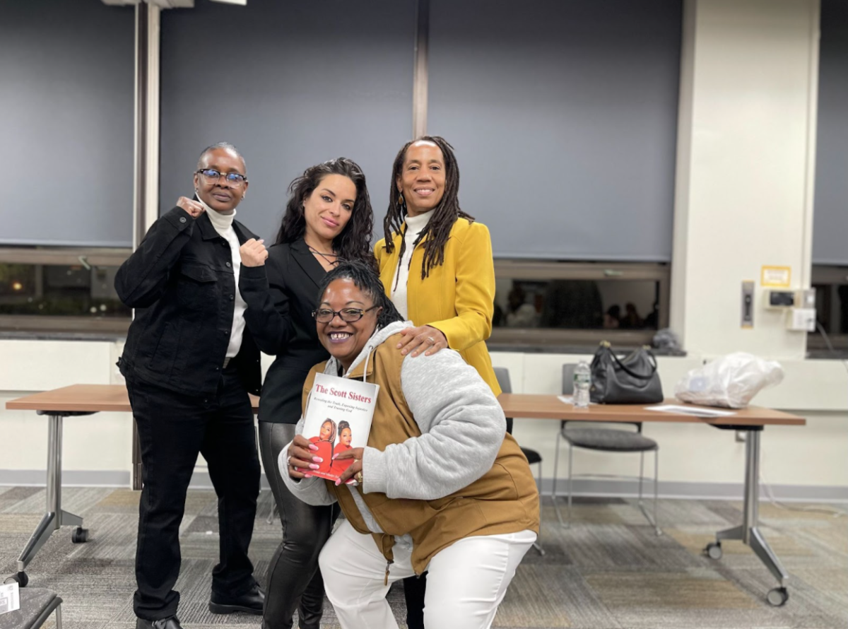 Formerly incarcerated women speak out about their experiences and injustices. Left: Paula Carrington , Middle: Cynthia Alvarado, Right: Debbie Davis, Center: Gladys Scott. -Photo via Mya Calderon. 