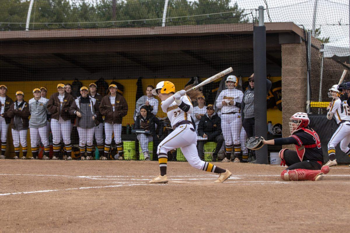 Payton MacNair hitting a homerun in the first game of Rowan's doubleheader against Haverford. MacNair went 3-7 for the day with three hits and five RBIs. Wednesday, March 30, 2022. - Multimedia Editor / Lee Kotzen