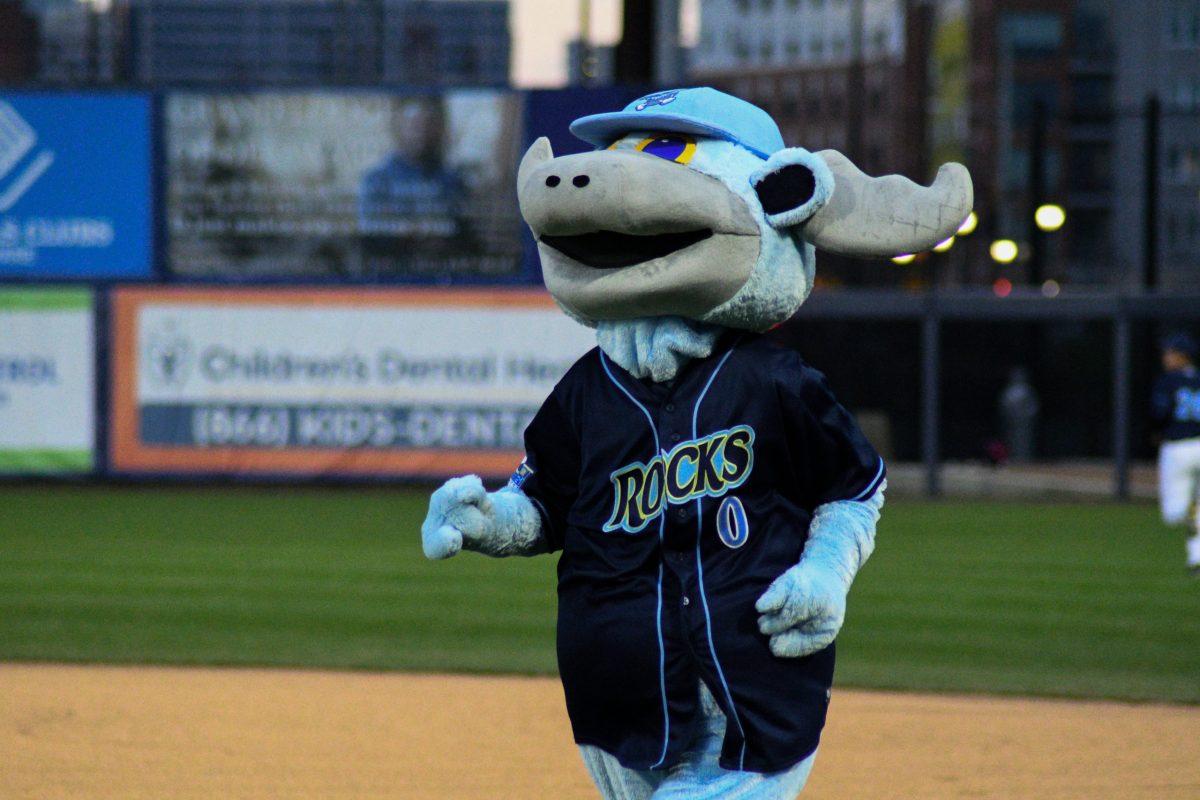 The Wilmington Blue Rocks mascot Rocky Bluewinkle. Rocky was apart of the opening weekend festivities. Saturday, April 9, 2022. - Staff Photographer / Tyrese Williams