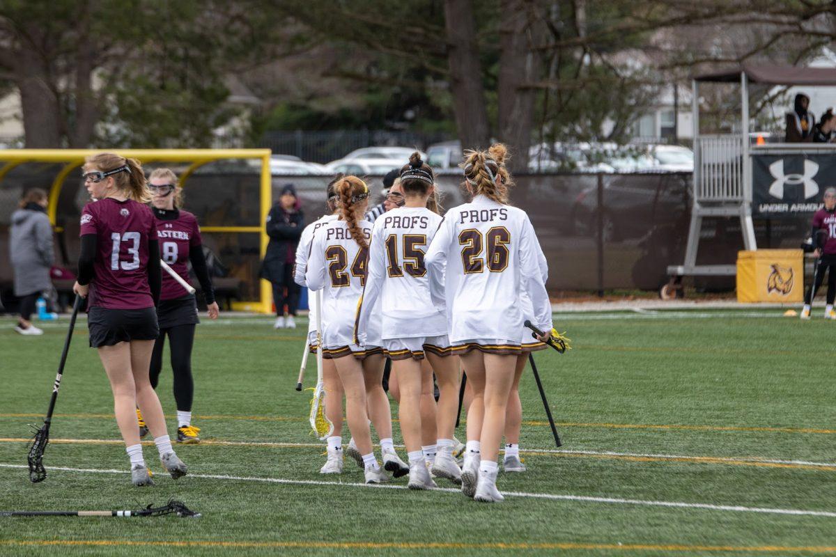 The Rowan Lacrosse team walking off the field earlier this season. After their meeting with TCNJ, they are 0-1 in the NJAC but 4-7 on the season. Saturday, March 26, 2022. - Multimedia Editor / Lee Kotzen