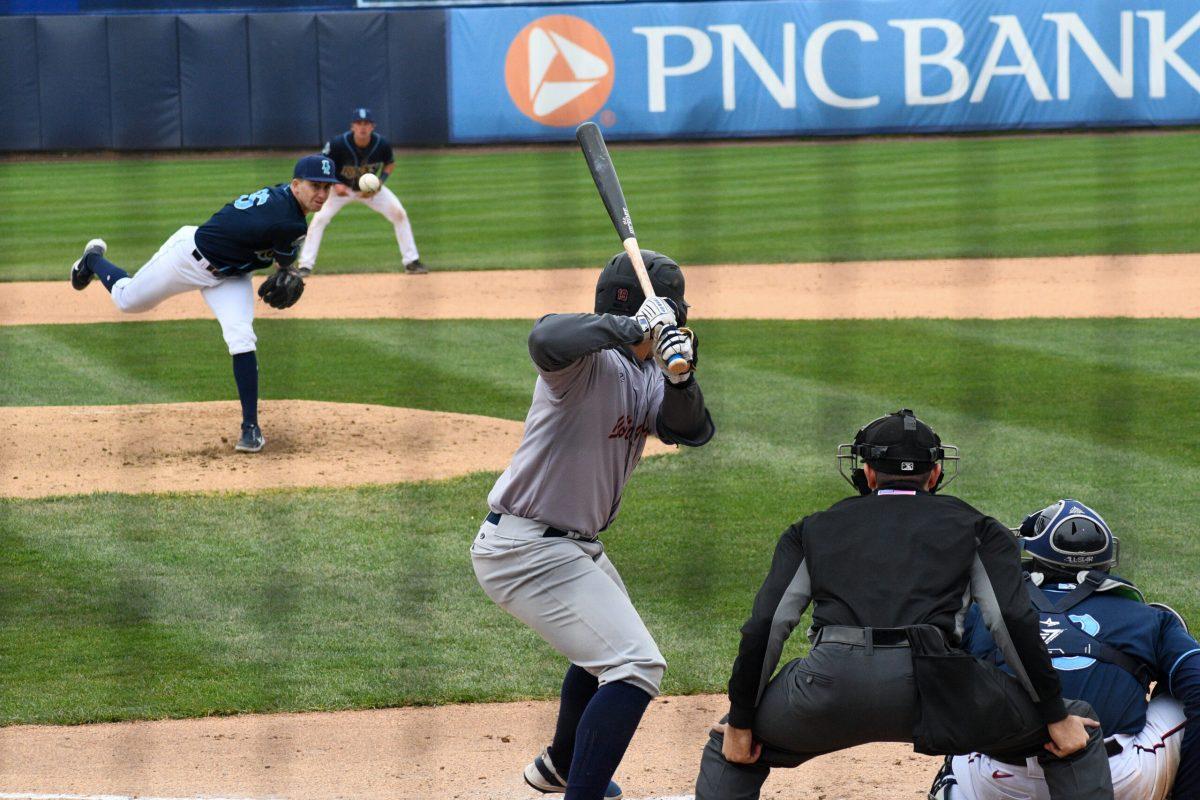 Seth Shuman throws a pitch against Bowling Green. Shuman was the starting pitcher in game two of the doubleheader. - Staff Photographer / Tyrese Williams