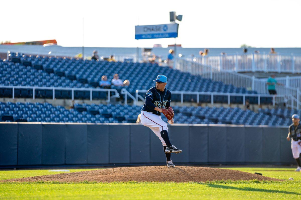 Gilberto Chu mid-pitch earlier in the season. Chu gave up four runs and three hits in Wilmington's lost on Wednesday night. Wednesday, August 3, 2022. - Staff Photographer / Ashley Craven