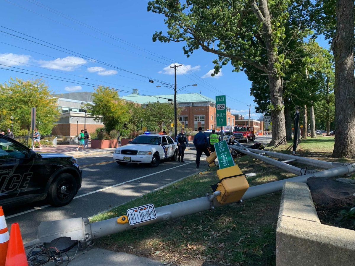 Corner of South Campus and 322 Rowan Blvd outside of Hawthorn Hall. - Multimedia Editor / Lee Kotzen