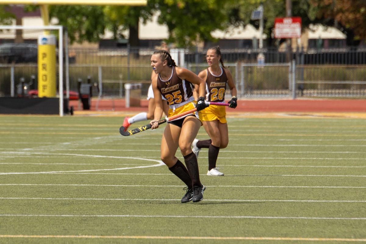 Vanessa DiDonato looks across the field at a play. DiDonato scored the first goal of the game against Alvernia. Saturday, Sept. 3, 2022. - Multimedia Editor / Lee Kotzen