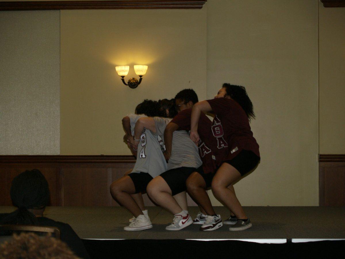 Members of Lambda Theta Alpha perform choreography. - Photo / Hina Patel