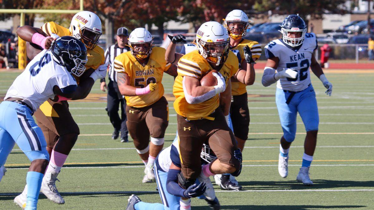 James Fara runs the ball. Fara led the team in rushing against Kean. Saturday, Oct. 22, 2022. - Staff Photographer / Tyrese Williams