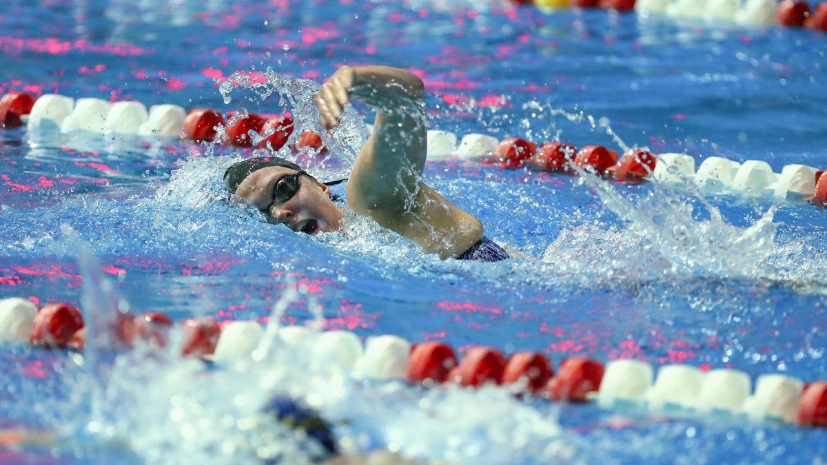 Jordan McChesney swims during a race. McChesney is enter her senior season with Rowan. - Photo / Rowan Athletics