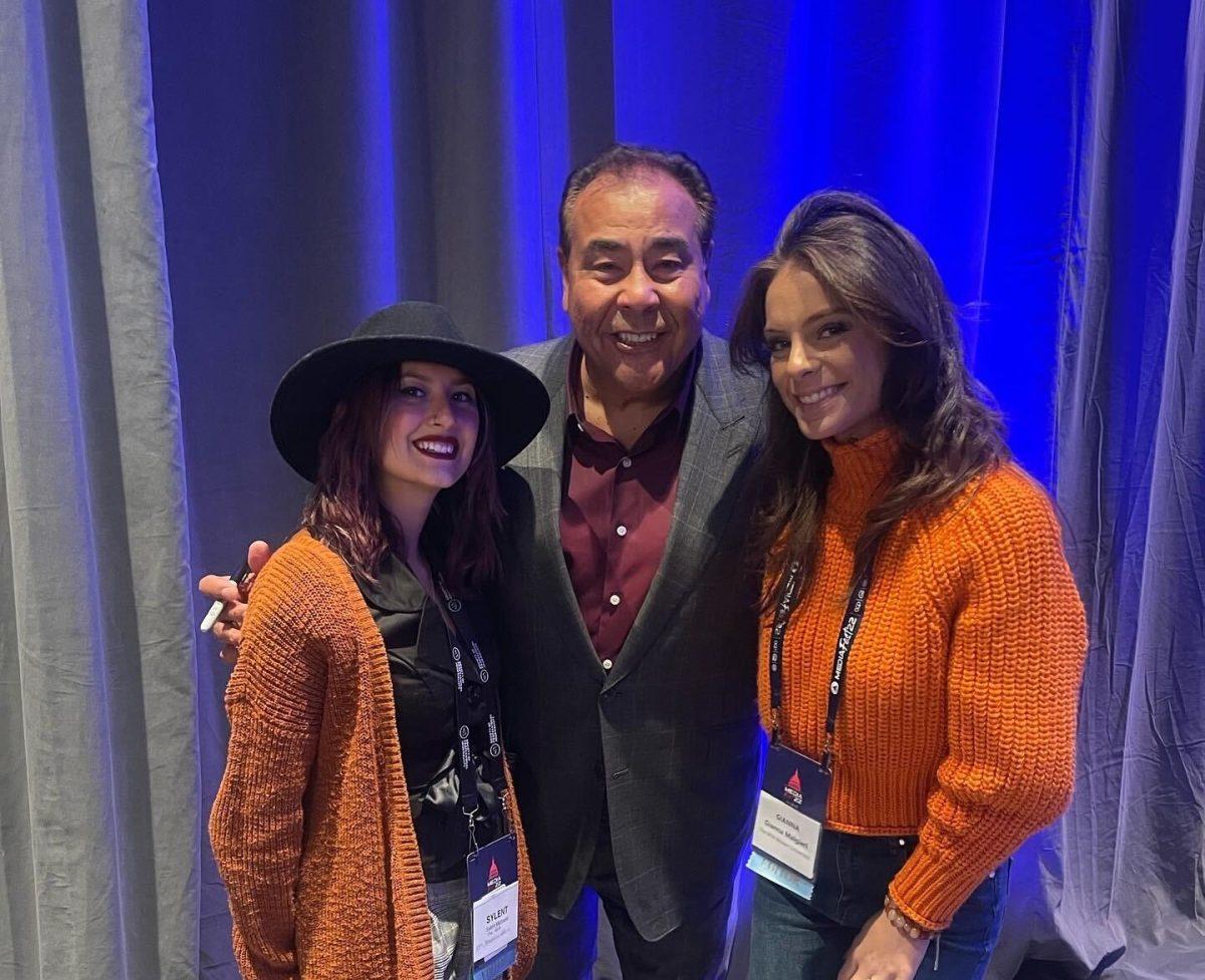 Sylent Lee Michales stands with John Quiñones (in the center) and Gianna Malgieri (to the right). - Copy Editor / Sylent Lee Michaels 