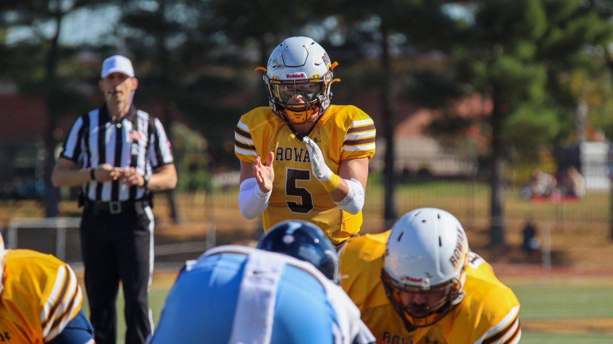 Mike Husni prepares for the snap. Husni recorded over 200 yards against Salisbury. Saturday, Oct. 22, 2022. - Staff Photographer / Tyrese Williams