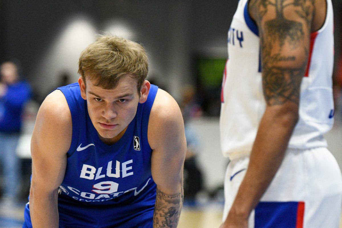 Mac McClung leans over before the start of a play. McClung had a rough outing coming off the All-Star break. Wednesday, Feb. 22, 2023. - Staff Photographer / Tyrese Williams