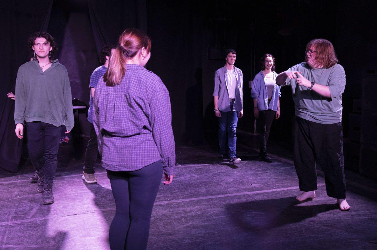 10 actors joined to present 15 neo-futurist plays in just 30 minutes. - Staff Photographer / Grace Fox