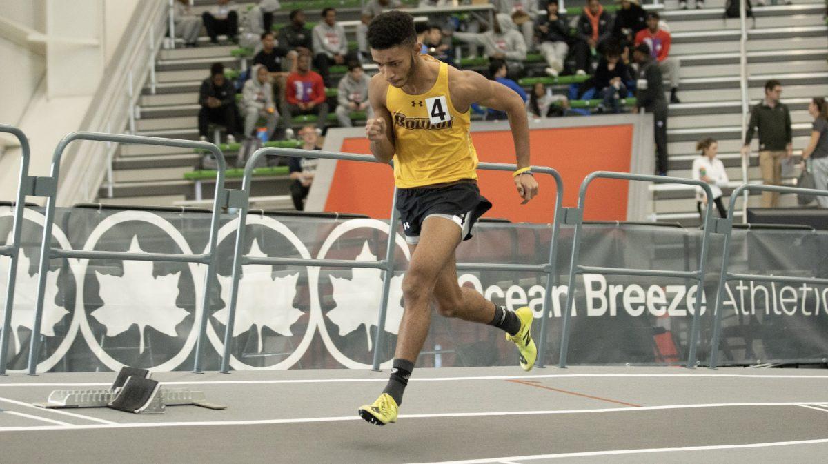 Amara Conte runs in a race. Conte prepares for the NCAA Division III Championships. Friday, Jan. 20. - Photo / Dom Francesconi via Rowan Athletics