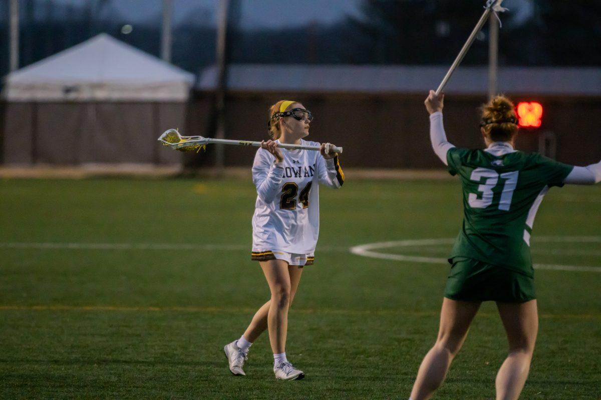 Molly Green cradles the ball. Green recorded two goals against Drew University. Wednesday, March 1, 2023. - Multimedia Editor / Lee Kotzen