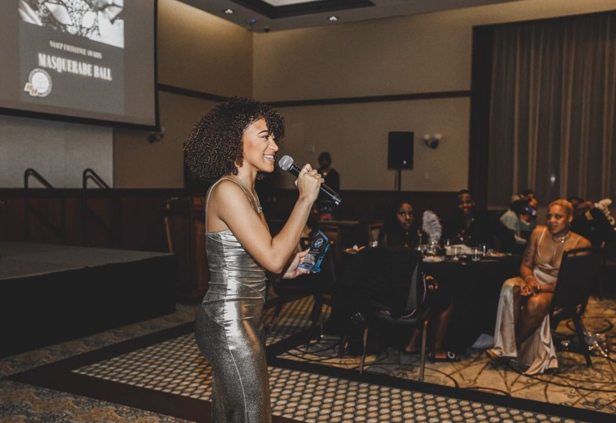 Gabrielle Langevine is the President of NAACP and the Most Talented Student Award winner. - Photo via Rowan NAACP Instagram 