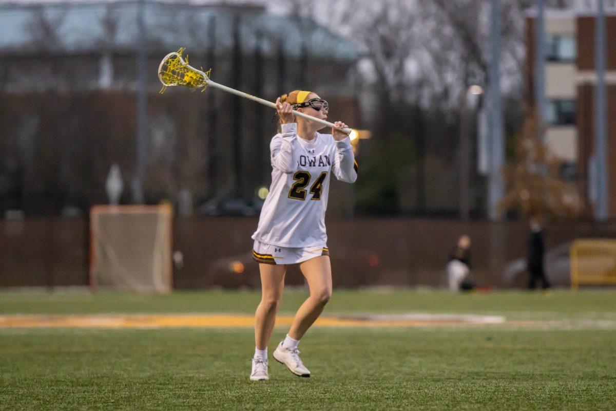 Molly Green gets ready to pass the ball. Green recorded three goals against Susquehanna. Wednesday, March 1, 2023. - Multimedia Editor / Lee Kotzen