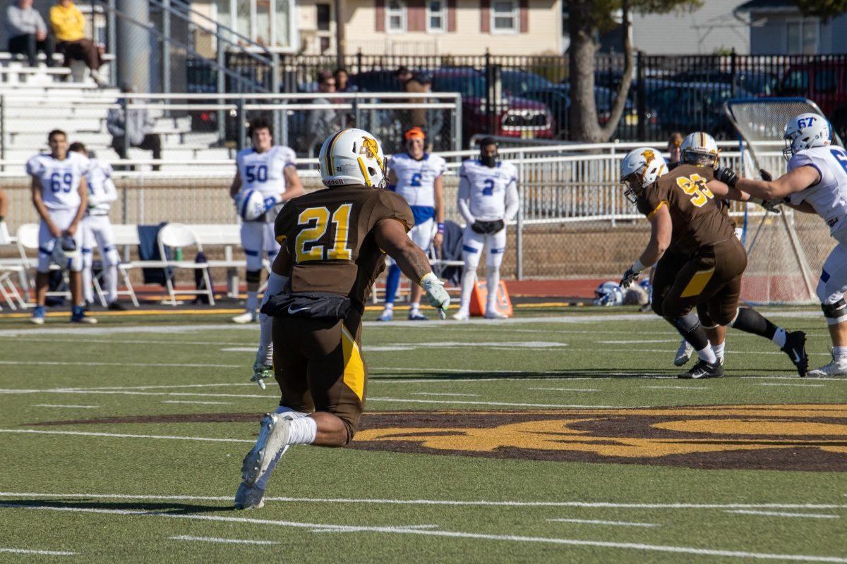 Eric Bryant runs up to make a tackle. Bryant recorded a pick six in the loss to Stevenson. - Saturday, Nov. 6, 2021. - Photographer / Lee Kotzen