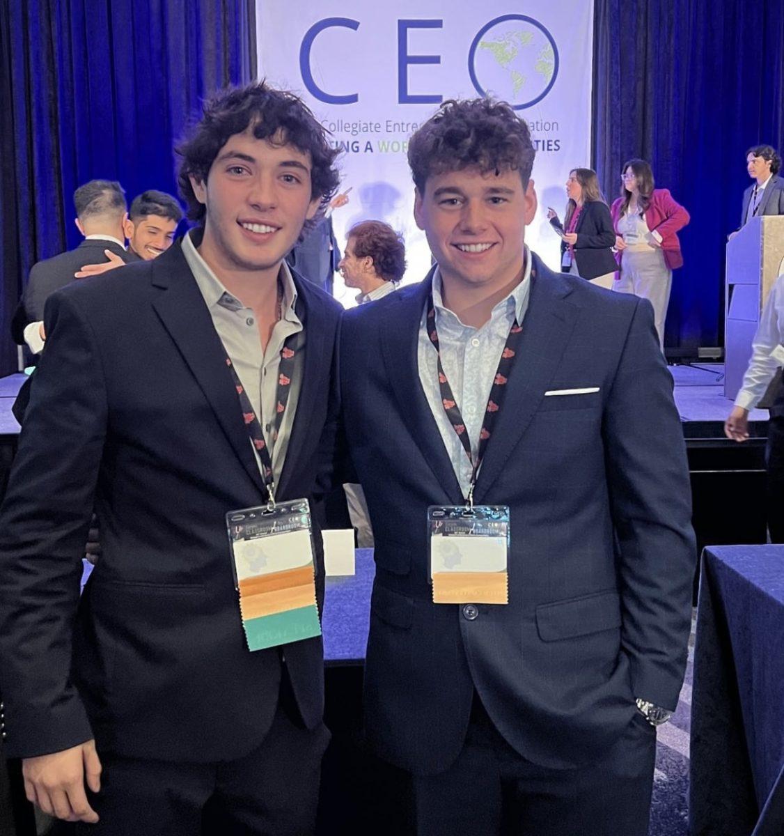 First place winners and Bobica Bars founders Harrison Nastasi and Justin Iannelli win $8K at global pitch competition. - Photo via Harrison Nastasi