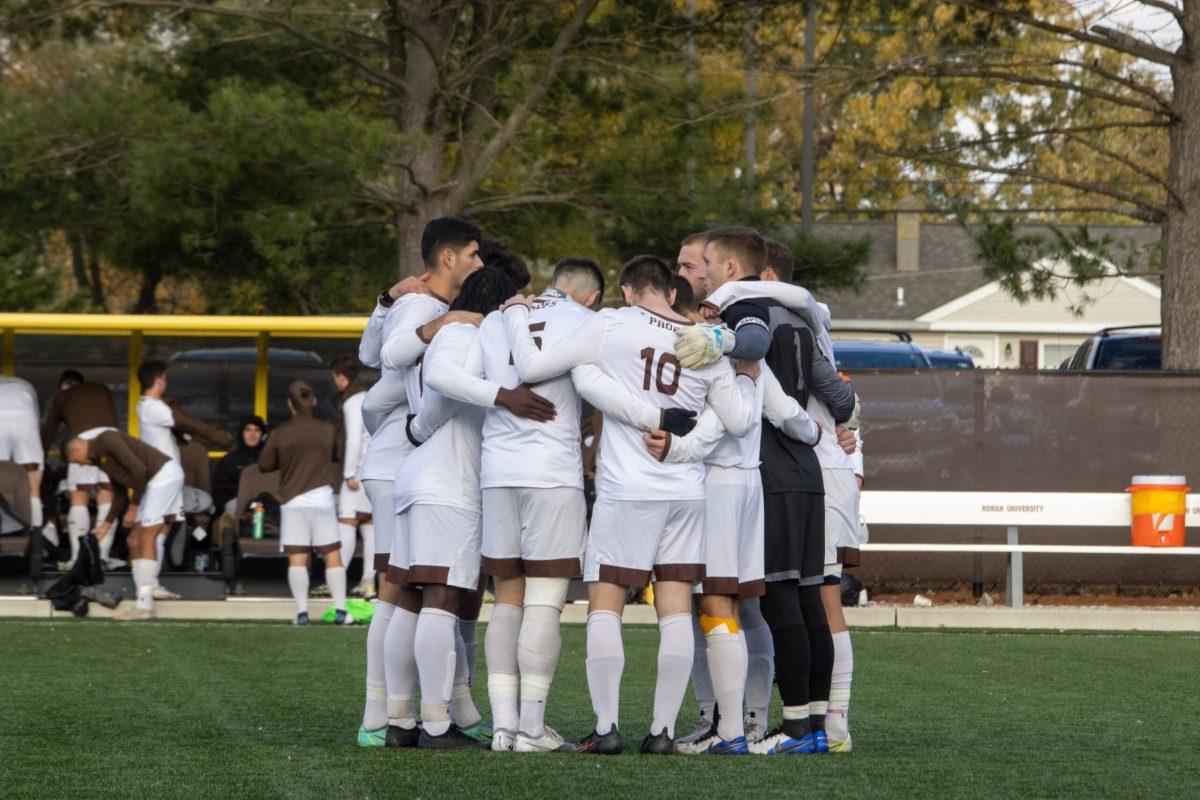 Rowan men's soccer gets ready for a game. The team lost to Montclair State in the NJAC Championship. - Sunday, Nov. 11, 2021. - Photo via Lee Kotzen