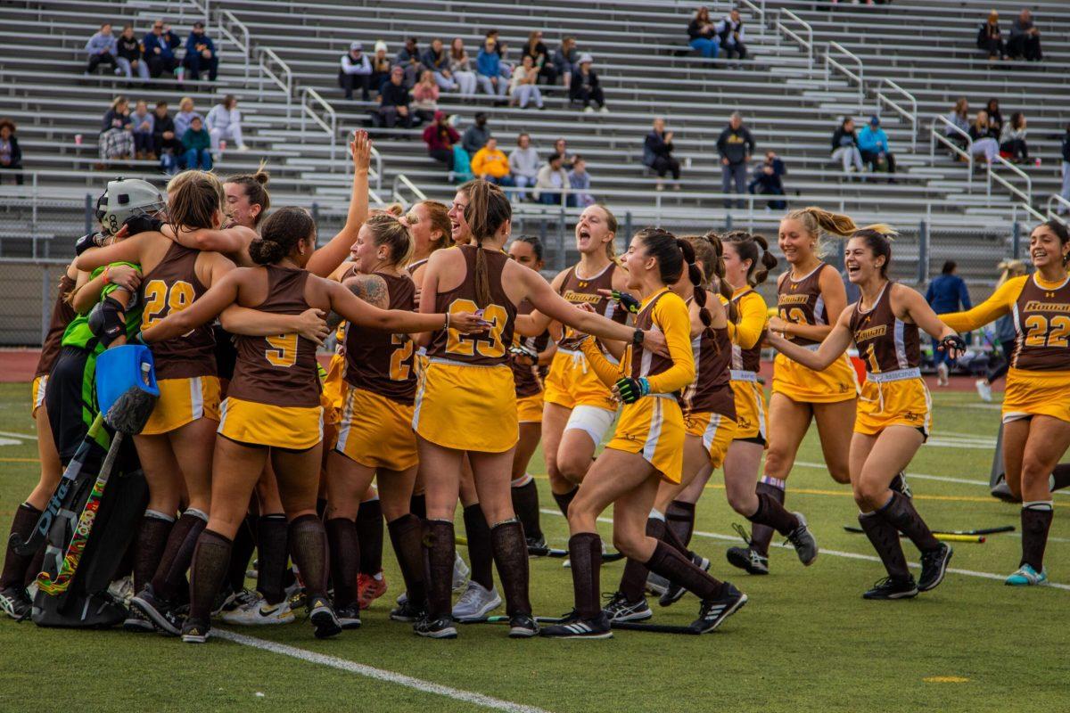 The team celebrates its NJAC Championship win. - Saturday, Nov. 4, 2023. - Photo via Lee Kotzen