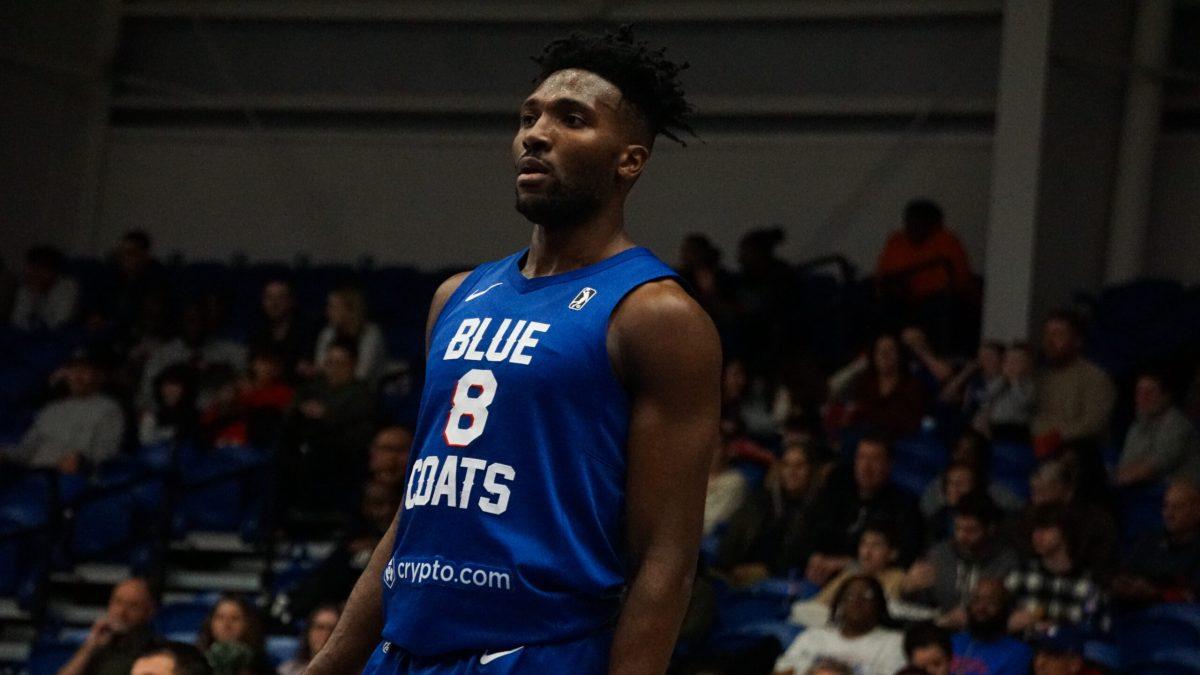 Aminu Mohammed gets ready to grab a rebound. Mohammed recorded a career-high 16 rebounds in the win over the Herd. - Saturday, Jan. 6, 2024. - Photo via Payton Tuorto