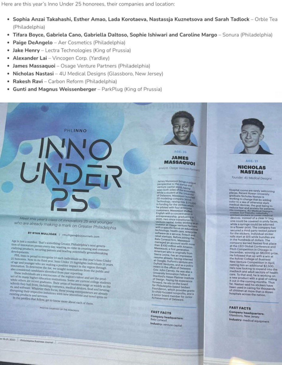 Nick Nastasi is featured in Philadelphia Business Journal's '2023 Inno Under 25' list. - Photo via Nick Nastasi