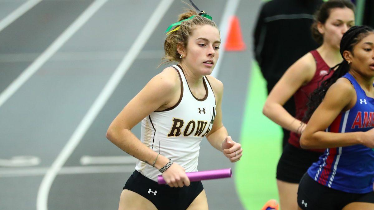 Ally Wernik runs in a race. Wernik recorded a PR in the 800 meter. - Photo via Rowan Athletics